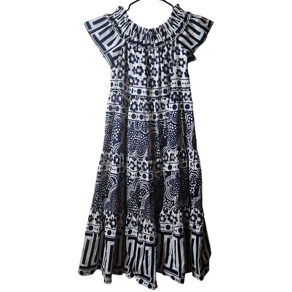 Trina Turk Maxi Dress Womens Small Off Shoulder Floral Vacation Cruise Organic - Picture 3 of 14